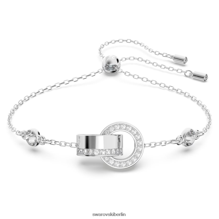 Swarovski Hohles Armband ineinandergreifende Schlaufe, weiß, rhodiniert Schmuck HLT448430