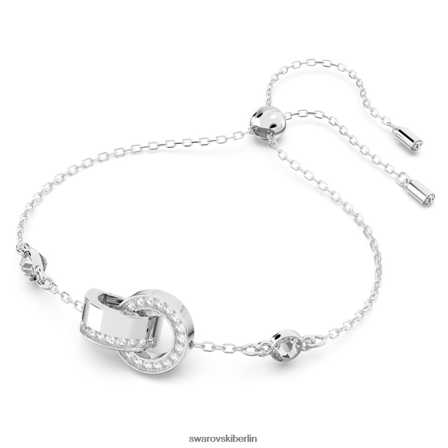 Swarovski Hohles Armband ineinandergreifende Schlaufe, weiß, rhodiniert Schmuck HLT448430