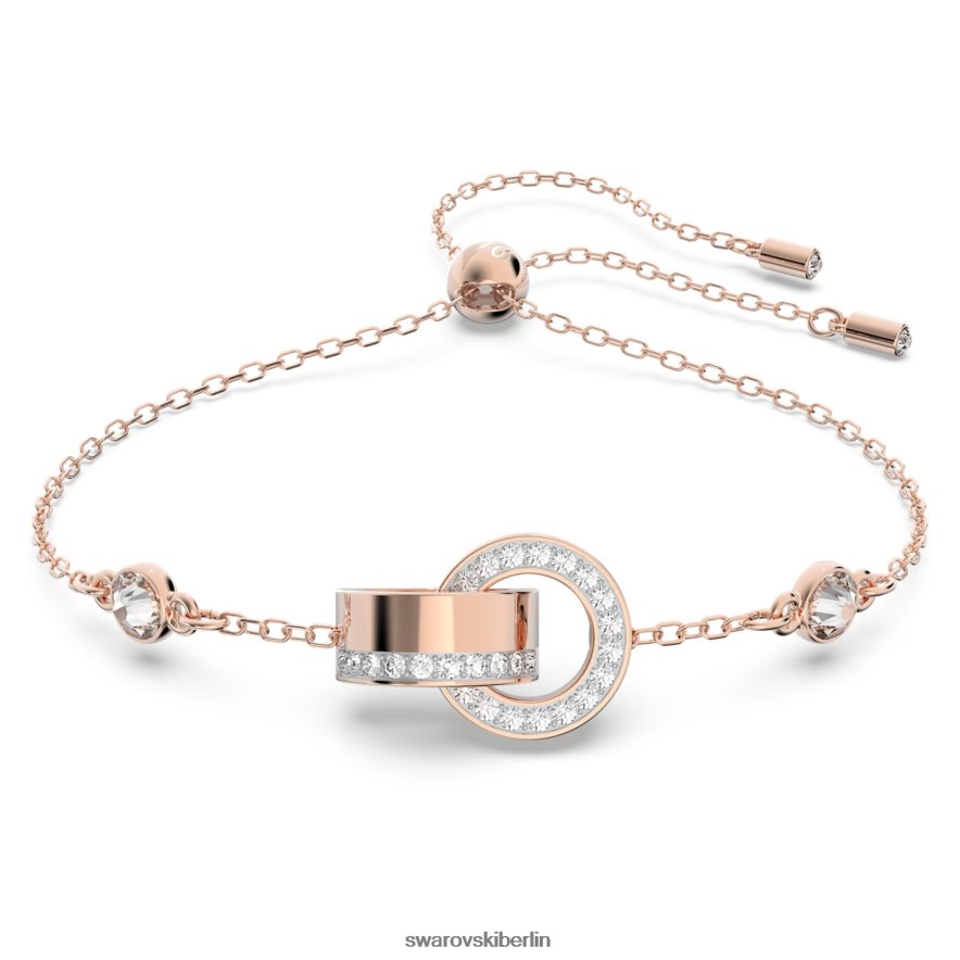 Swarovski Hohles Armband ineinandergreifende Schlaufe, weiß, rosévergoldet Schmuck HLT448427