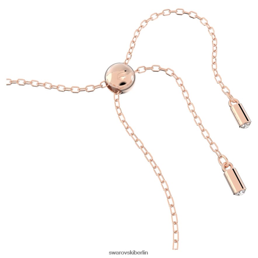 Swarovski Hohles Armband ineinandergreifende Schlaufe, weiß, rosévergoldet Schmuck HLT448427