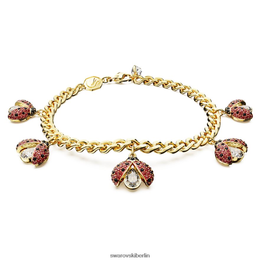 Swarovski Idylle-Armband Marienkäfer, rot, vergoldet Schmuck HLT448459
