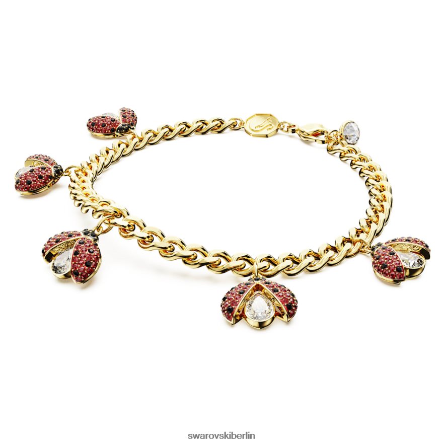 Swarovski Idylle-Armband Marienkäfer, rot, vergoldet Schmuck HLT448459