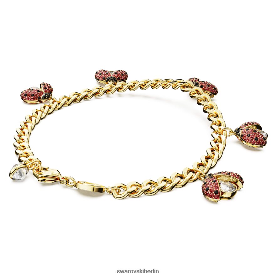 Swarovski Idylle-Armband Marienkäfer, rot, vergoldet Schmuck HLT448459
