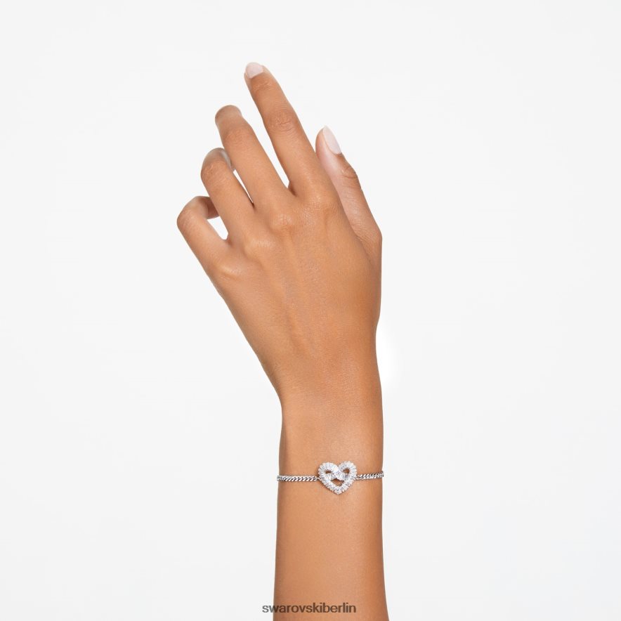 Swarovski Matrix-Armband Herz, weiß, rhodiniert Schmuck HLT448440