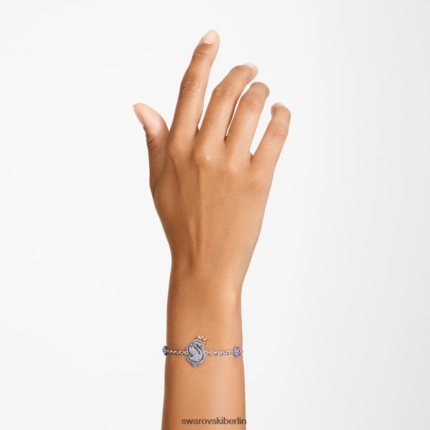 Swarovski Pop-Schwan-Armband Schwan, blau, rhodiniert Schmuck HLT448451