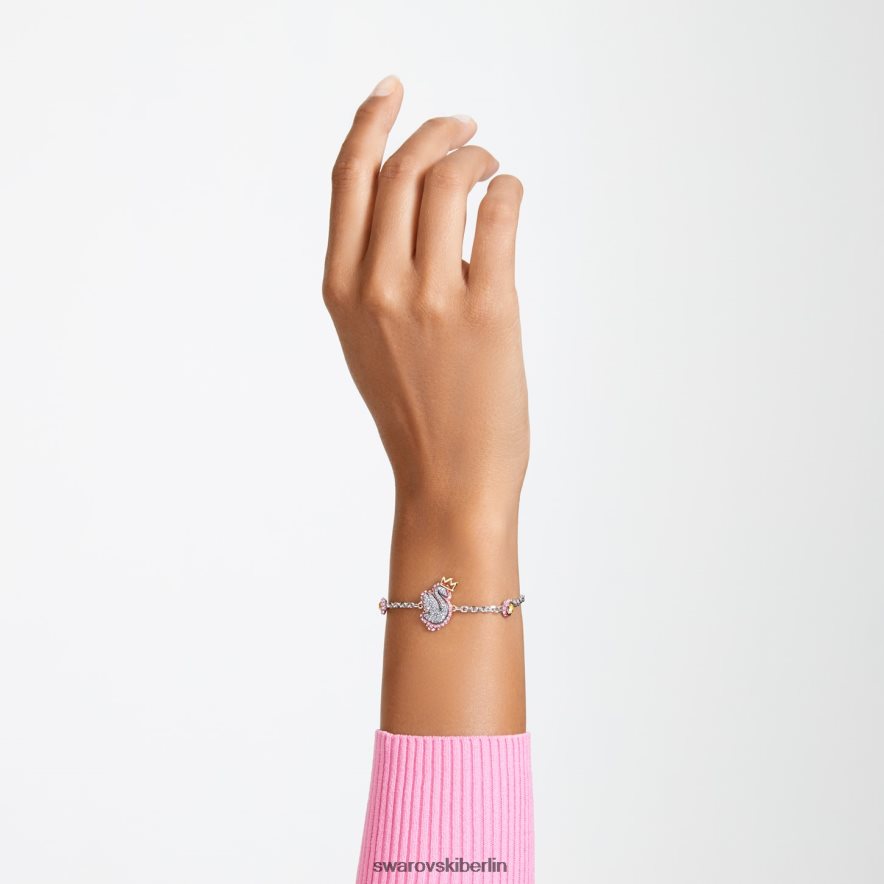 Swarovski Pop-Schwan-Armband Schwan, rosa, rhodiniert Schmuck HLT448446