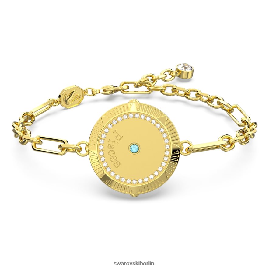 Swarovski Sternzeichen-Armband Fische, Goldton, vergoldet Schmuck HLT448467