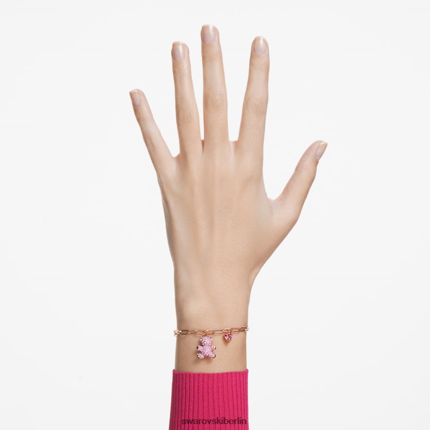Swarovski Teddy-Armband Bär, rosa, rosévergoldet Schmuck HLT448434
