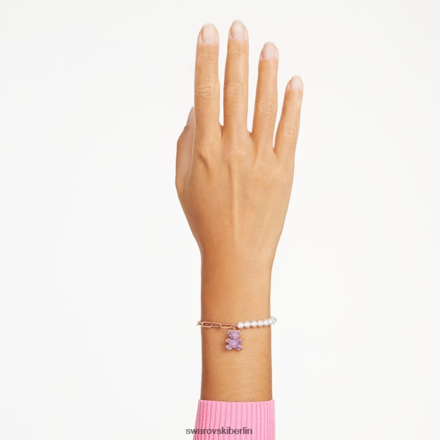 Swarovski Teddy-Armband Bär, rosa, rosévergoldet Schmuck HLT448454