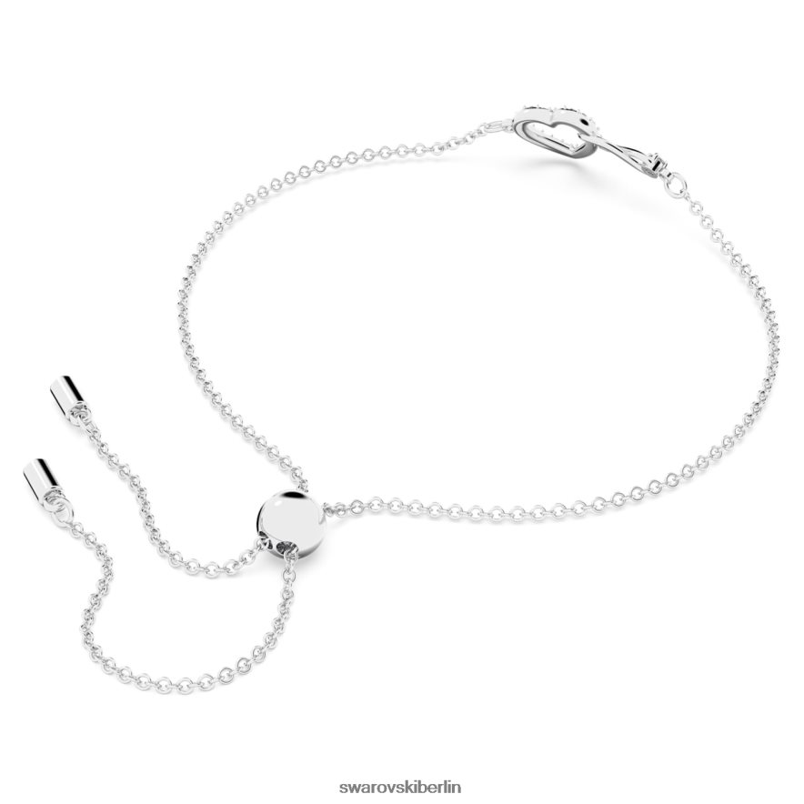Swarovski Unendlichkeitsarmband Unendlichkeit und Herz, weiß, rhodiniert Schmuck HLT448435