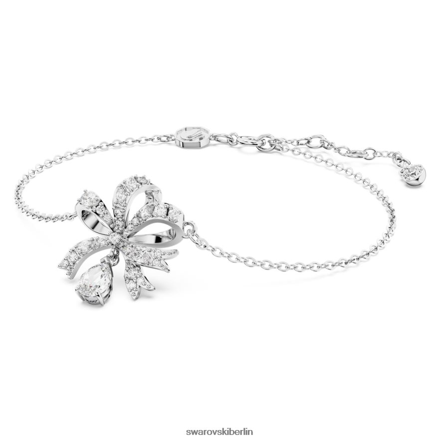 Swarovski Volta-Armband Schleife, weiß, rhodiniert Schmuck HLT448442