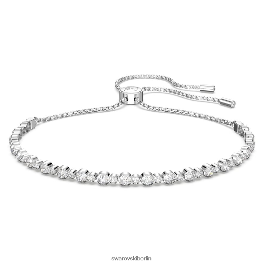 Swarovski dezentes Trilogie-Armband Rundschliff, weiß, rhodiniert Schmuck HLT448419