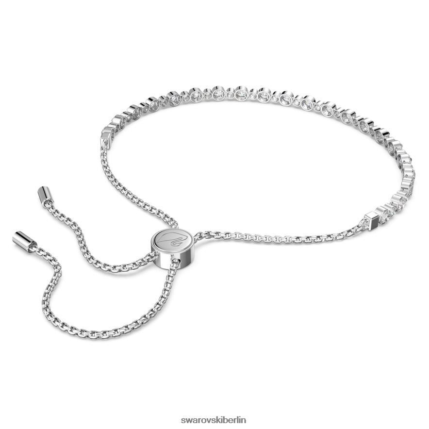 Swarovski dezentes Trilogie-Armband Rundschliff, weiß, rhodiniert Schmuck HLT448419
