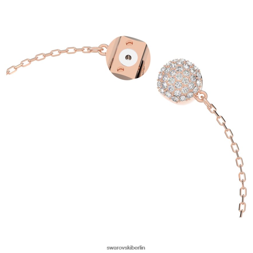 Swarovski schillerndes Schwanenarmband Magnetverschluss, Schwan, rosa, rosévergoldet Schmuck HLT448421