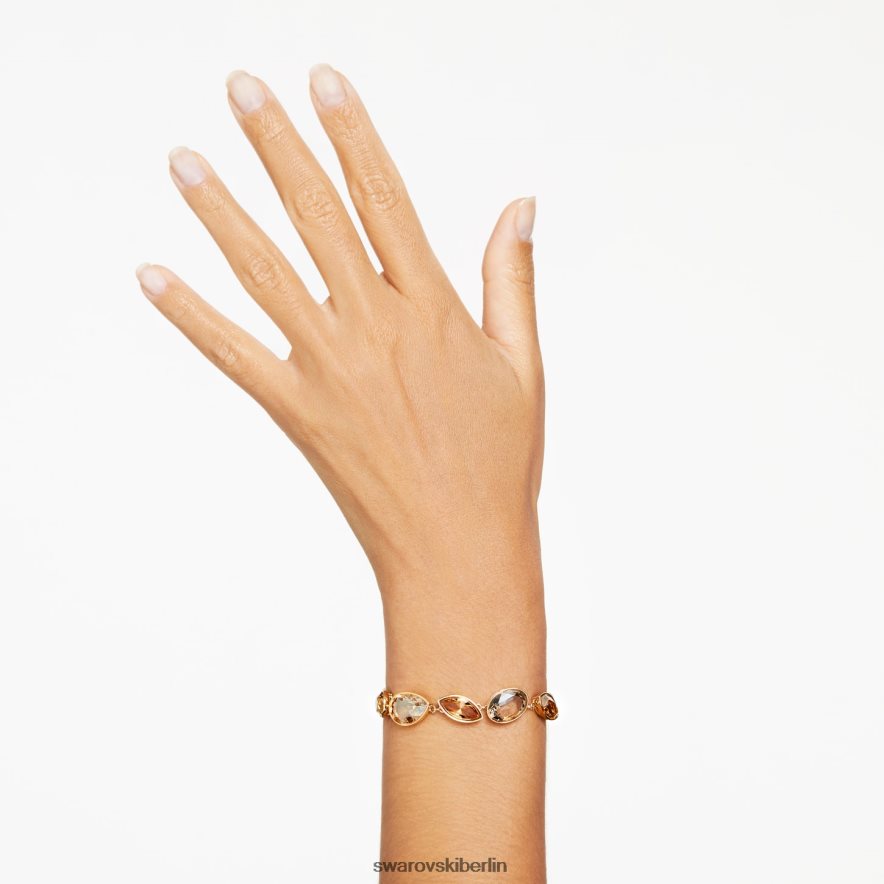 Swarovski Eleganz von Afrika-Armband Mischschliffe, braun, vergoldet Schmuck HLT448580