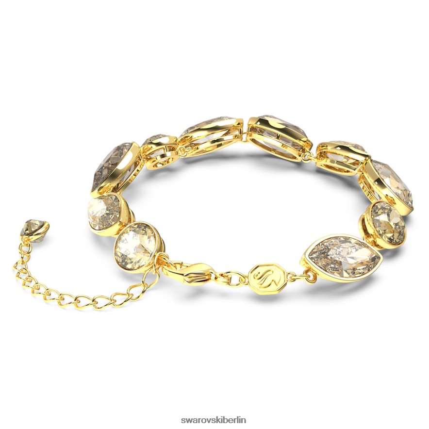 Swarovski Eleganz von Afrika-Armband Mischschliffe, braun, vergoldet Schmuck HLT448580