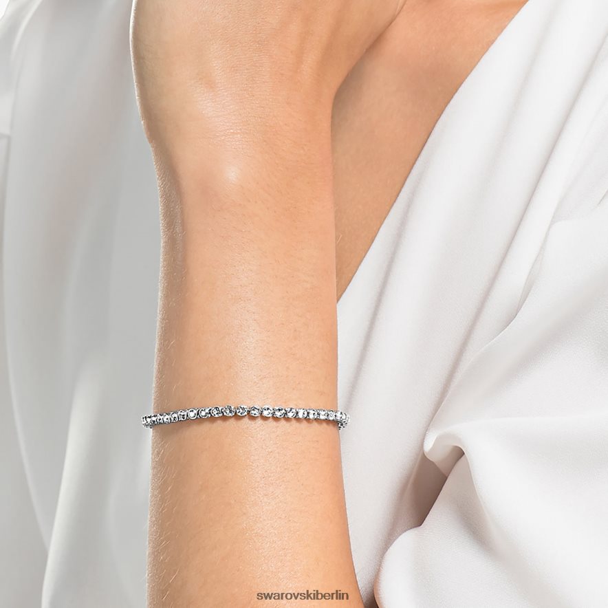 Swarovski Emily-Armband Rundschliff, weiß, rhodiniert Schmuck HLT448544