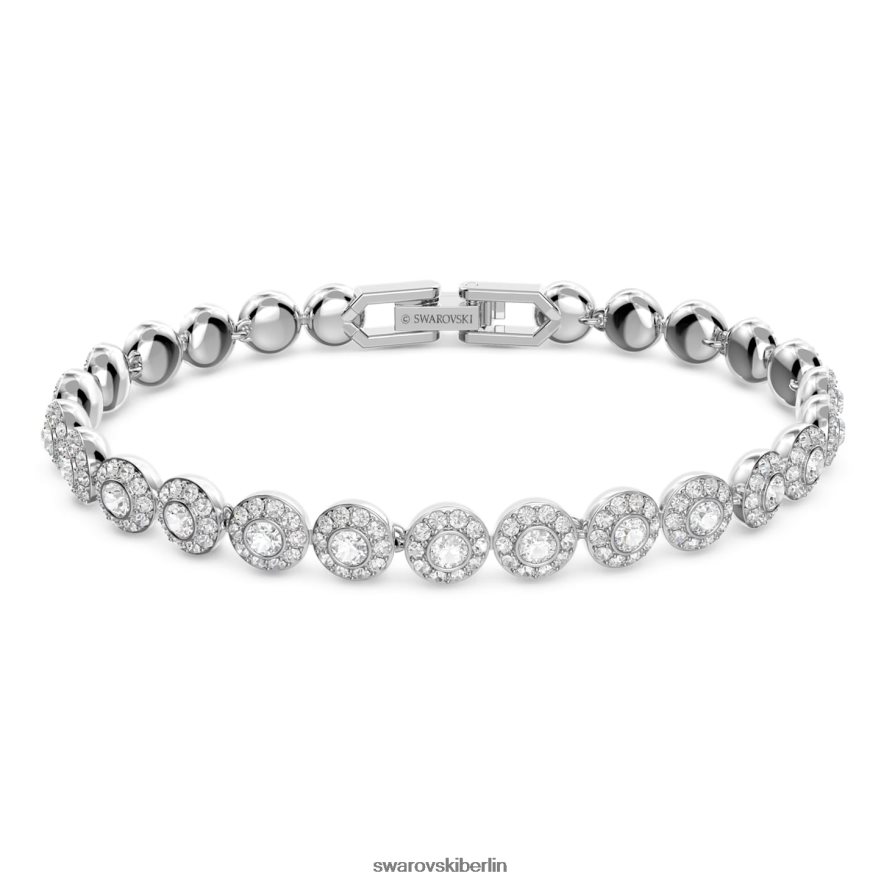 Swarovski Engelsarmband Rundschliff, Pavé, weiß, rhodiniert Schmuck HLT448546