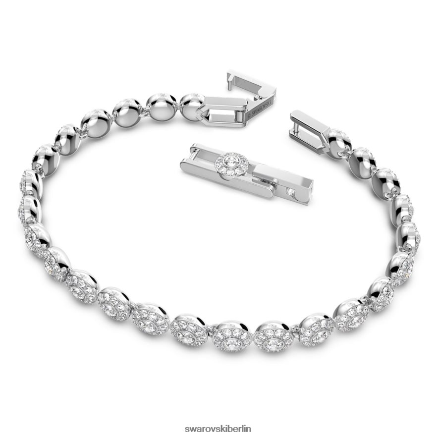 Swarovski Engelsarmband Rundschliff, Pavé, weiß, rhodiniert Schmuck HLT448546