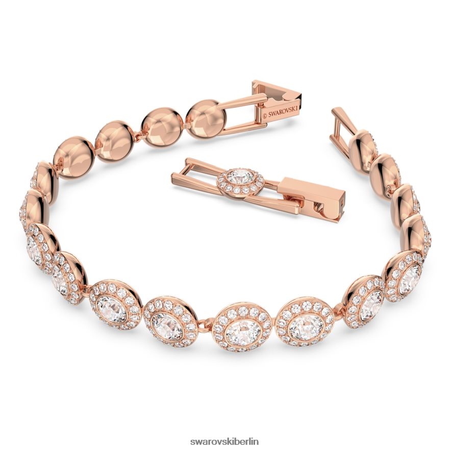 Swarovski Engelsarmband Rundschliff, Pavé, weiß, rosévergoldet Schmuck HLT448551