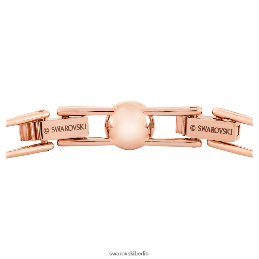 Swarovski Engelsarmband Rundschliff, Pavé, weiß, rosévergoldet Schmuck HLT448551