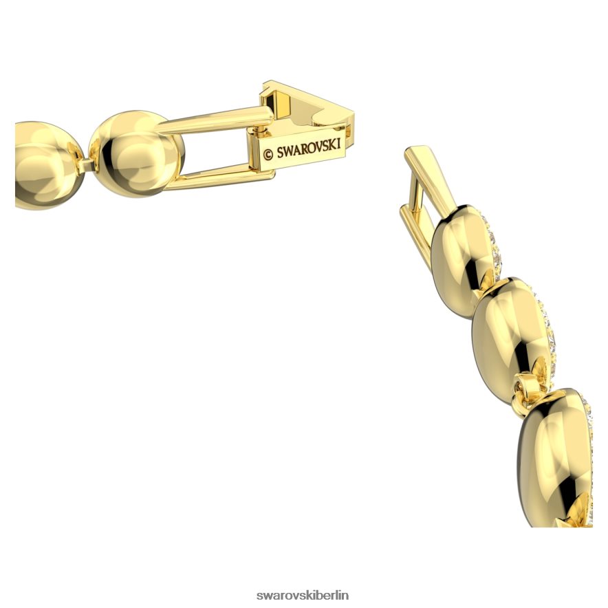 Swarovski Engelsarmband Rundschliff, Pavé, weiß, vergoldet Schmuck HLT448549