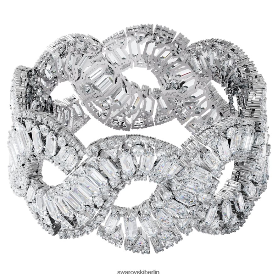Swarovski Hyperbel-Armband Mischschliffe, Welle, weiß, rhodiniert Schmuck HLT448583