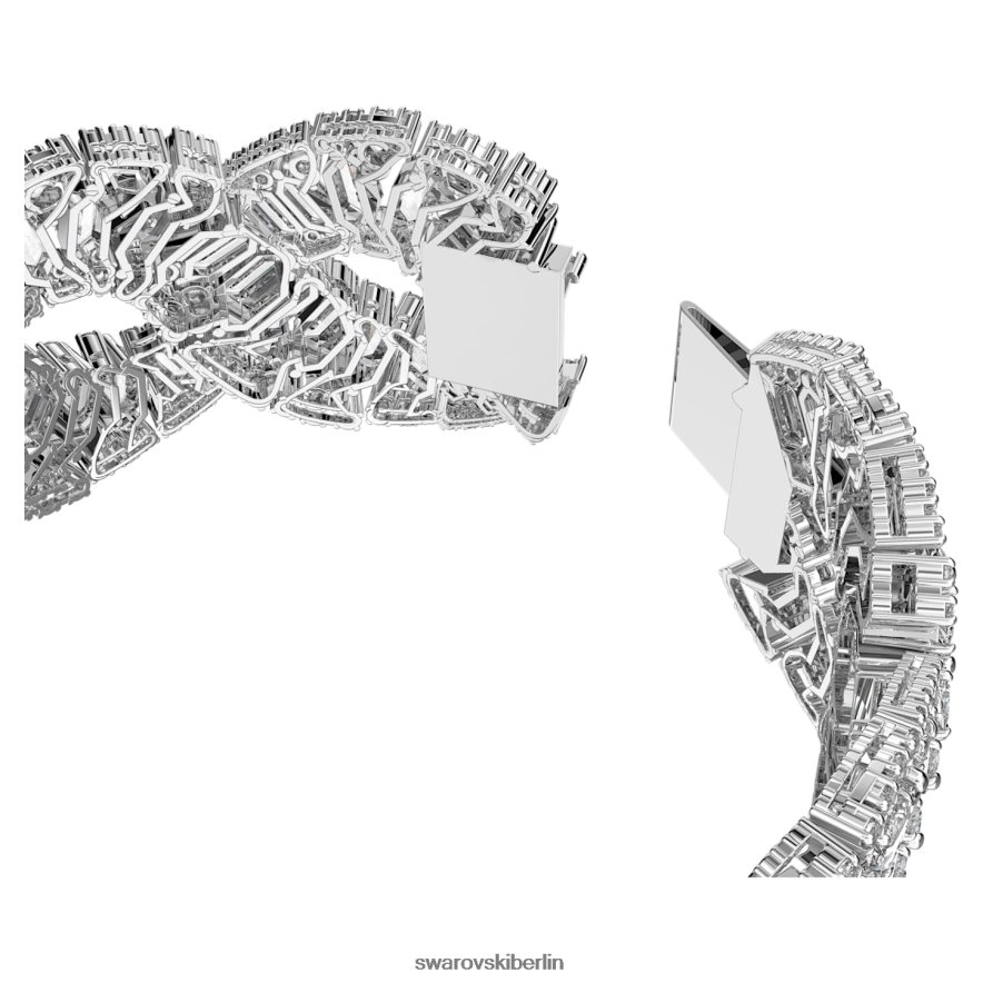 Swarovski Hyperbel-Armband Mischschliffe, Welle, weiß, rhodiniert Schmuck HLT448583