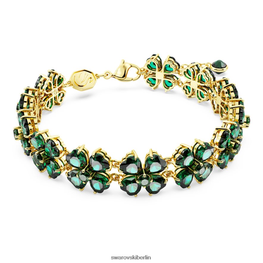 Swarovski Idylle-Armband Mischschliffe, Mehrfachklee, grün, vergoldet Schmuck HLT448579
