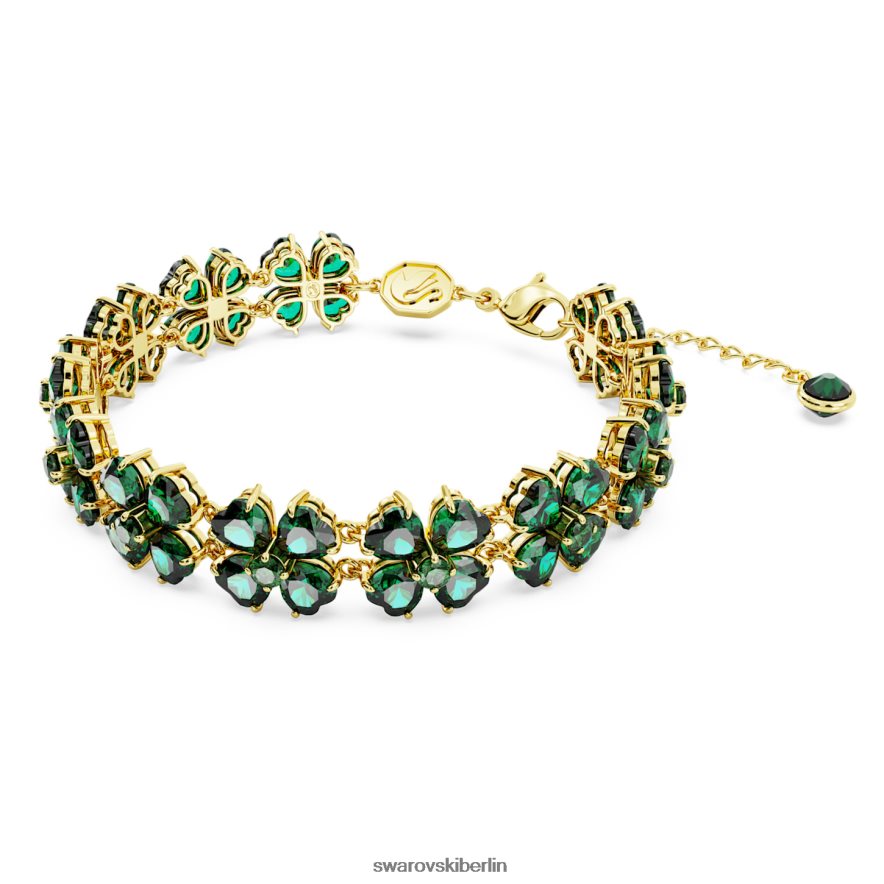 Swarovski Idylle-Armband Mischschliffe, Mehrfachklee, grün, vergoldet Schmuck HLT448579
