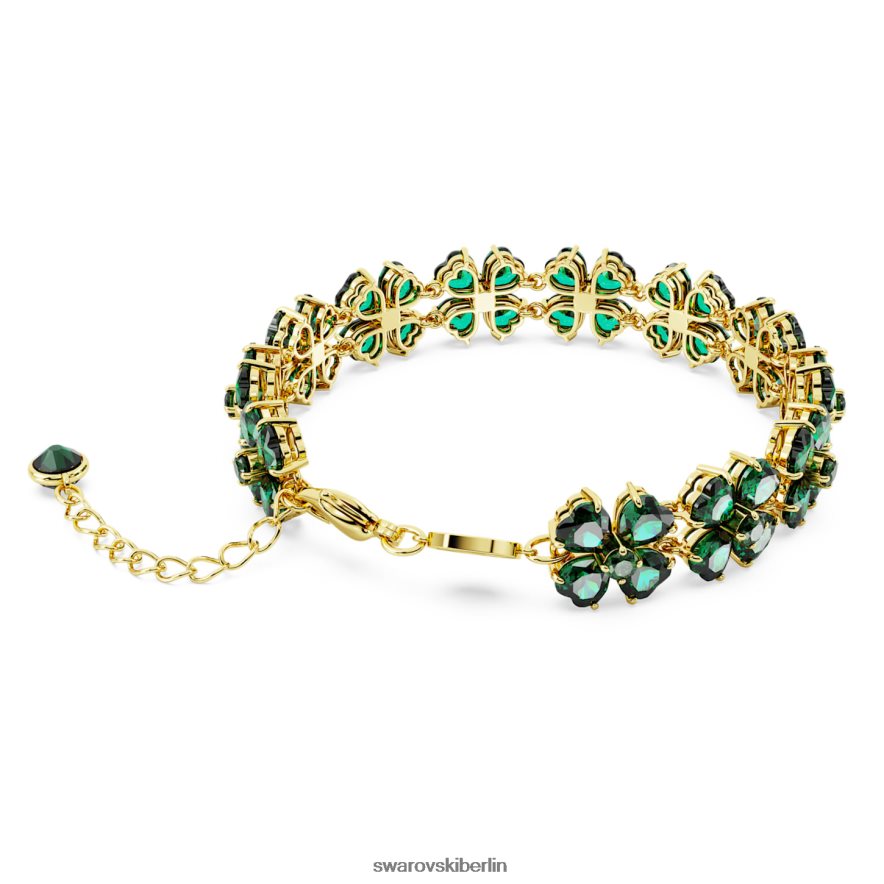 Swarovski Idylle-Armband Mischschliffe, Mehrfachklee, grün, vergoldet Schmuck HLT448579