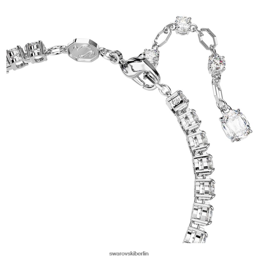Swarovski Matrix-Tennisarmband Mischschliffe, grün, rhodiniert Schmuck HLT448577