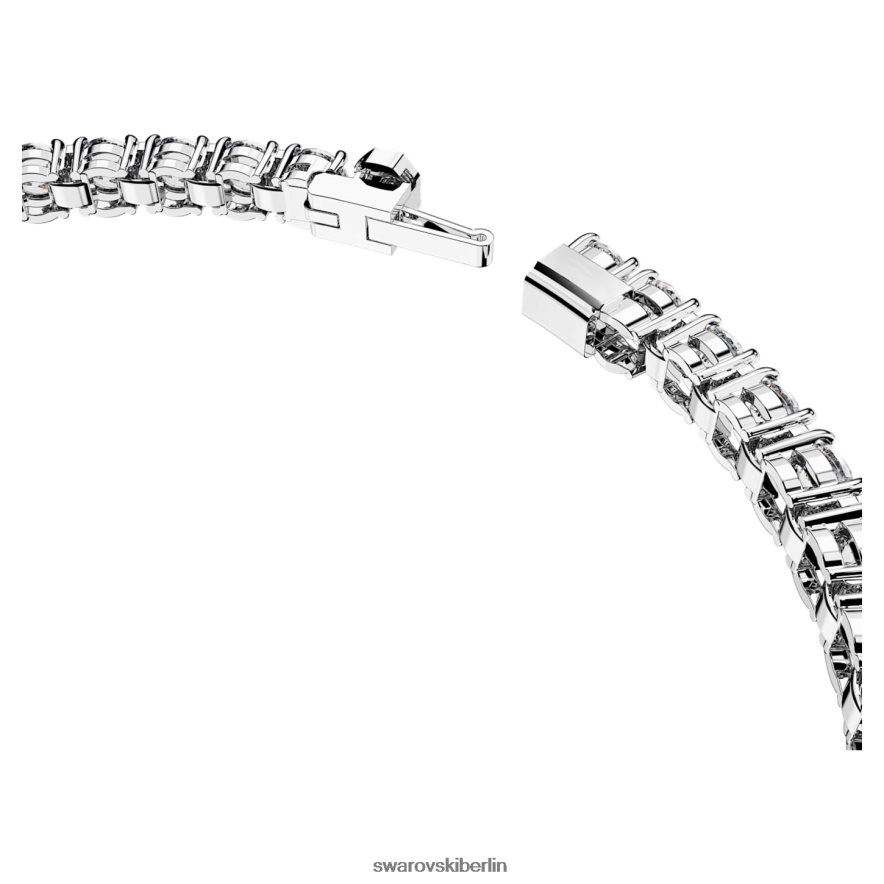 Swarovski Matrix-Tennisarmband Rundschliff, weiß, rhodiniert Schmuck HLT448545