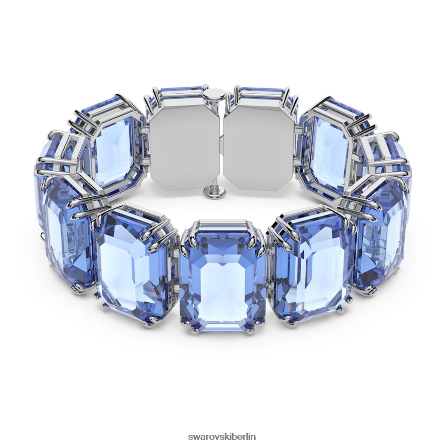 Swarovski Millenia-Armband Übergroße Kristalle, Achteckschliff, blau, rhodiniert Schmuck HLT448564