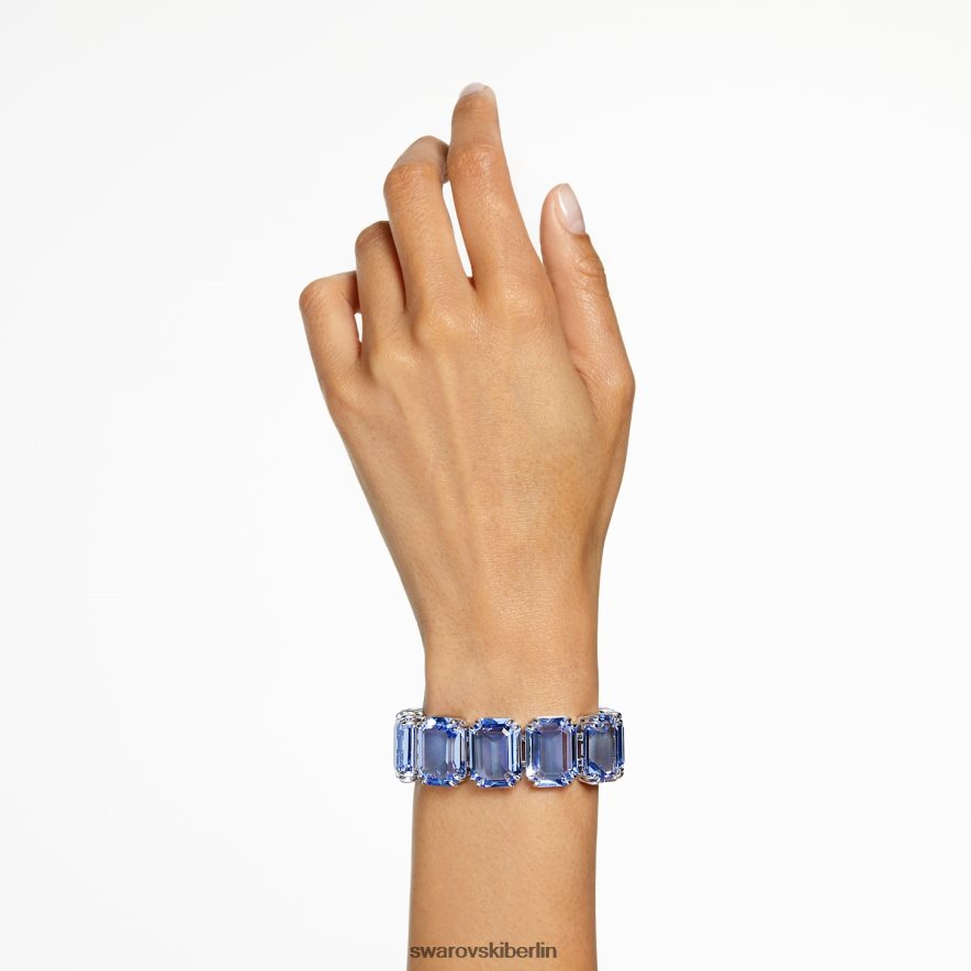 Swarovski Millenia-Armband Übergroße Kristalle, Achteckschliff, blau, rhodiniert Schmuck HLT448564