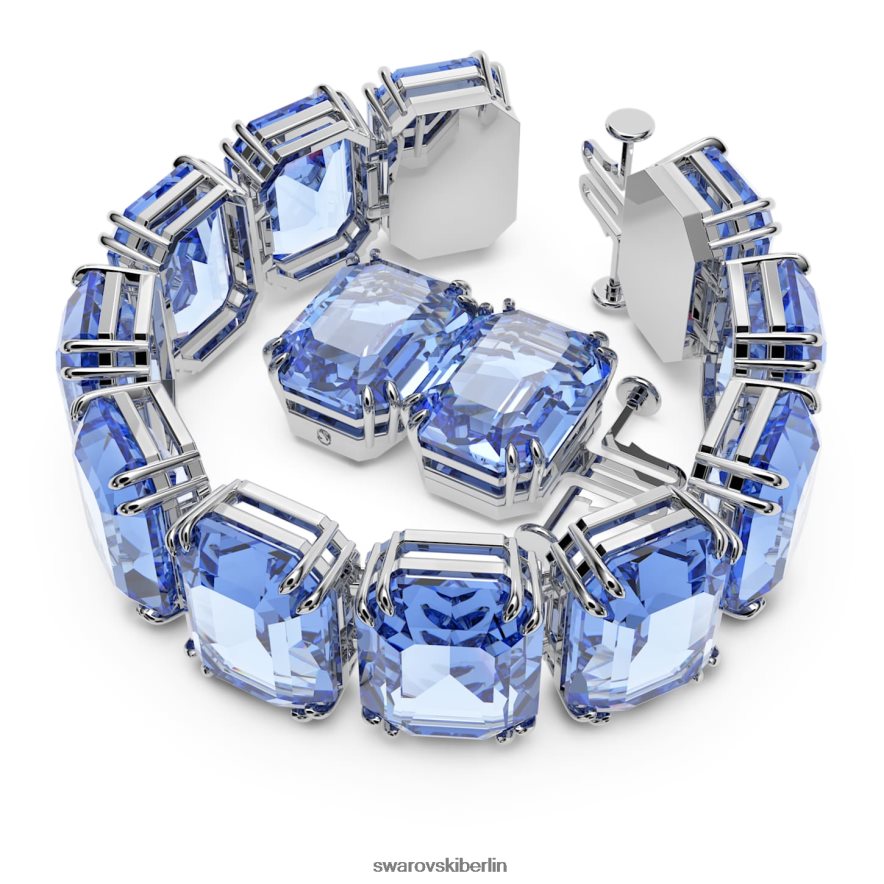 Swarovski Millenia-Armband Übergroße Kristalle, Achteckschliff, blau, rhodiniert Schmuck HLT448564