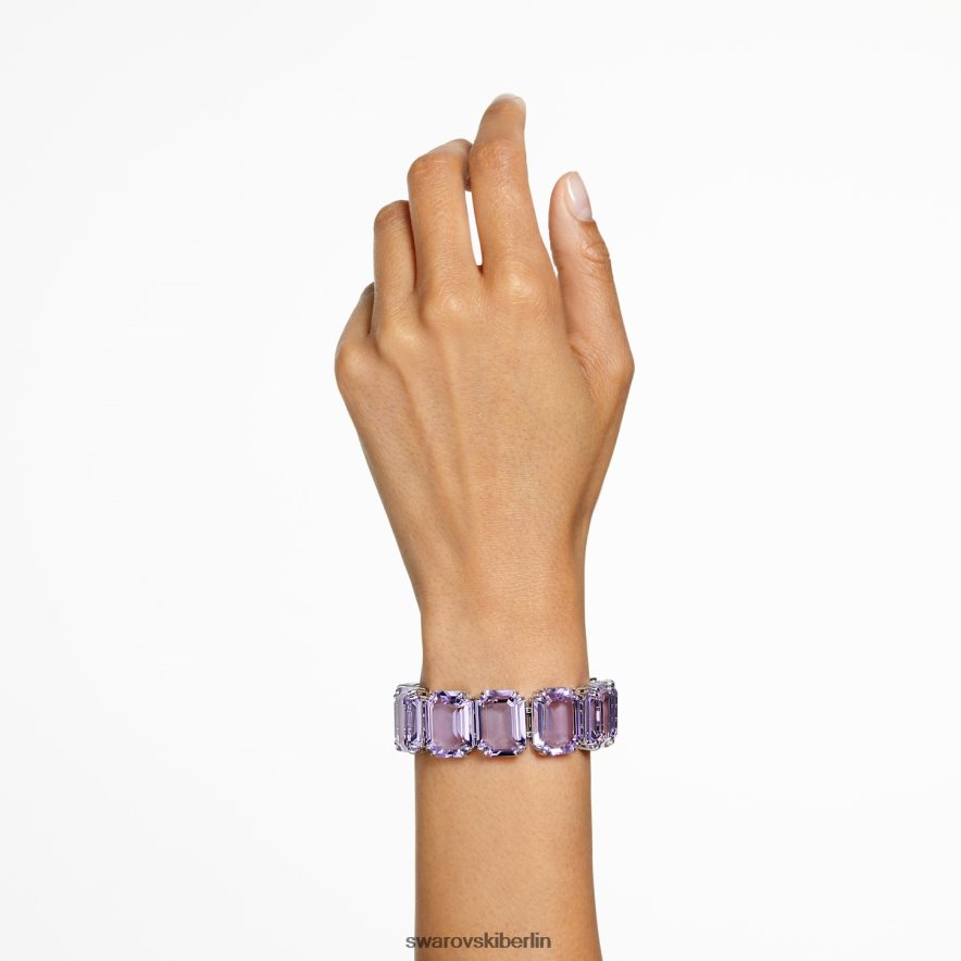 Swarovski Millenia-Armband Übergroße Kristalle, Achteckschliff, lila, rhodiniert Schmuck HLT448563