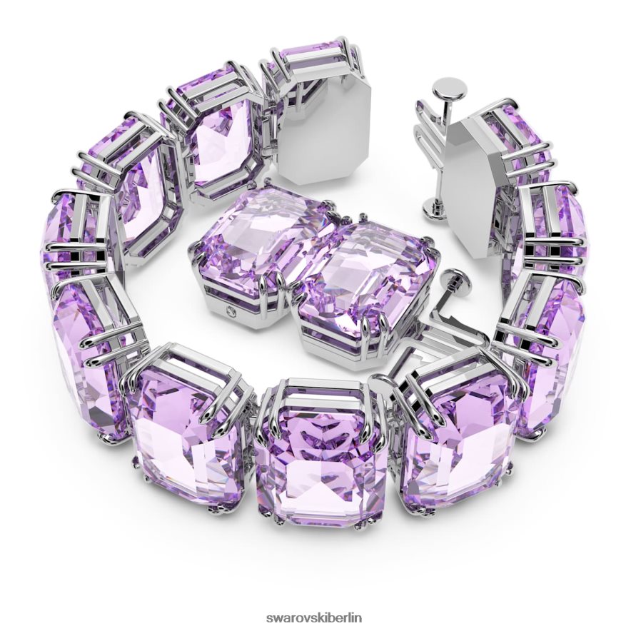 Swarovski Millenia-Armband Übergroße Kristalle, Achteckschliff, lila, rhodiniert Schmuck HLT448563