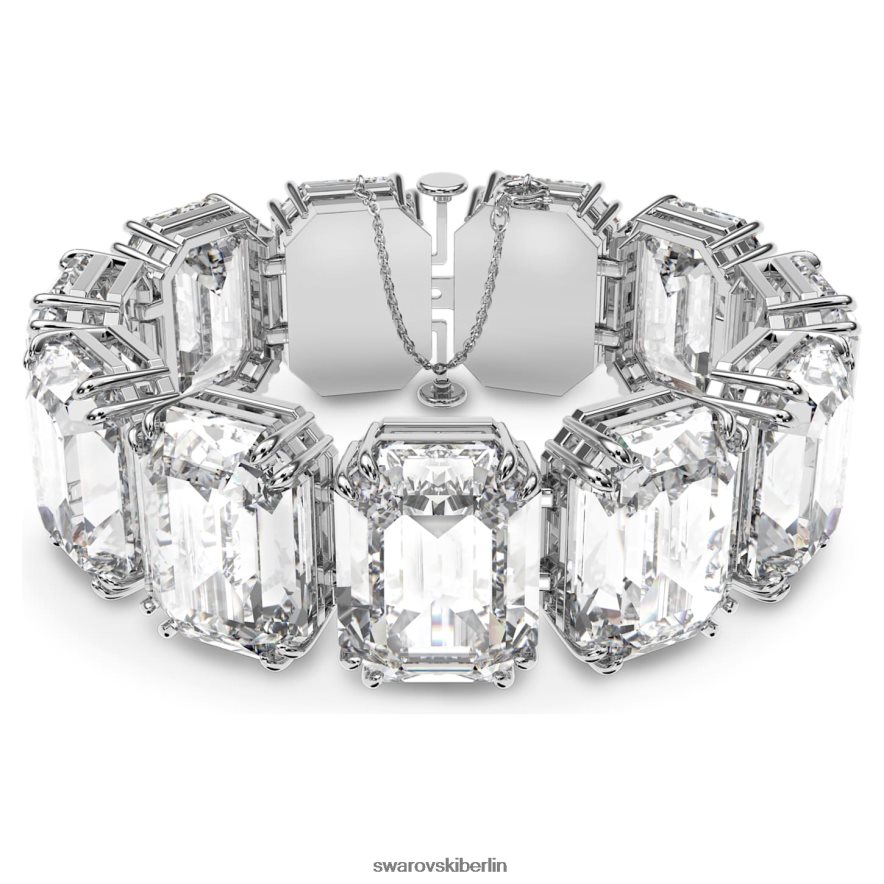 Swarovski Millenia-Armband Übergroße Kristalle, Achteckschliff, weiß, rhodiniert Schmuck HLT448557
