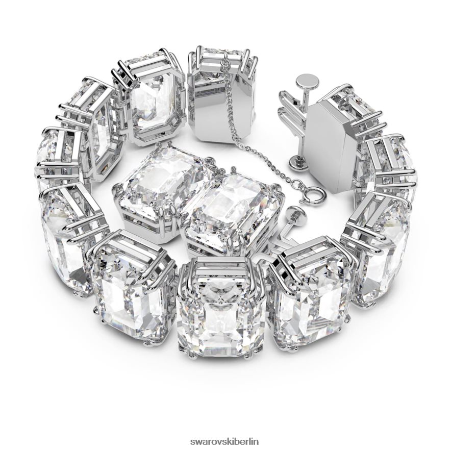 Swarovski Millenia-Armband Übergroße Kristalle, Achteckschliff, weiß, rhodiniert Schmuck HLT448557