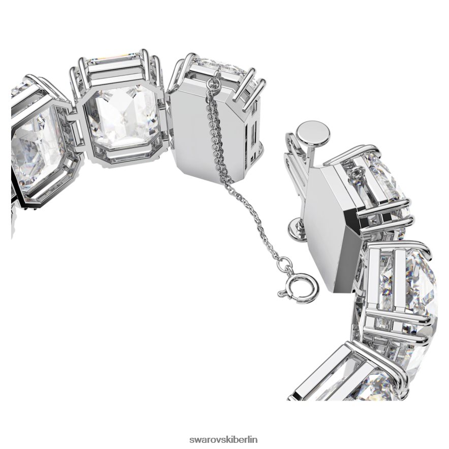 Swarovski Millenia-Armband Übergroße Kristalle, Achteckschliff, weiß, rhodiniert Schmuck HLT448557