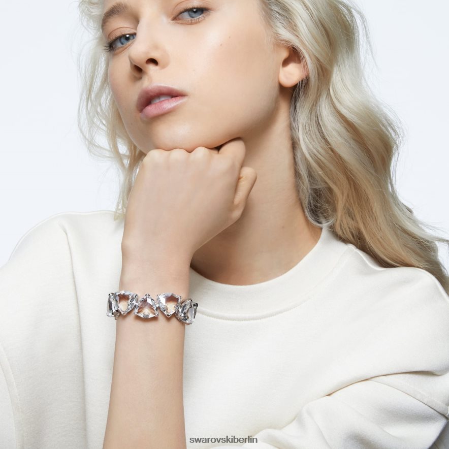 Swarovski Millenia-Armband Übergroße Kristalle, Trilliantschliff, weiß, rhodiniert Schmuck HLT448574
