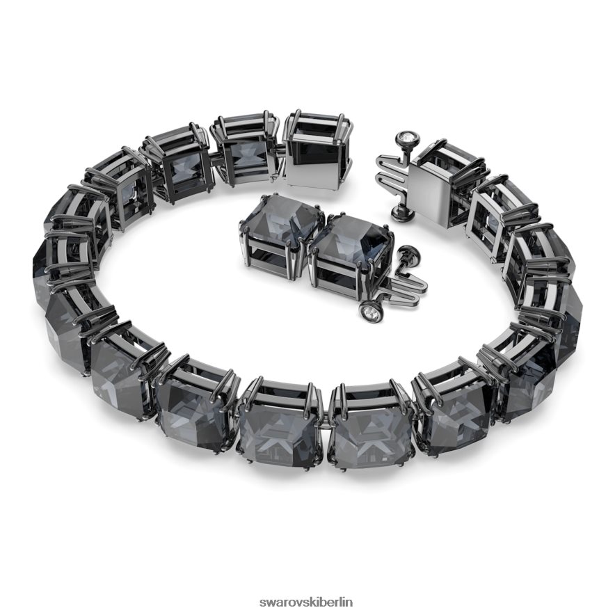 Swarovski Millenia-Armband quadratisch geschnitten, grau, rutheniumbeschichtet Schmuck HLT448567