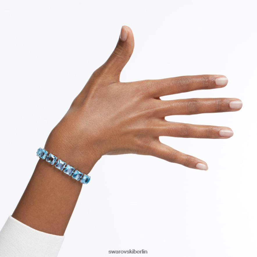 Swarovski Millenia-Armband quadratischer Schliff, blau, rhodiniert Schmuck HLT448565