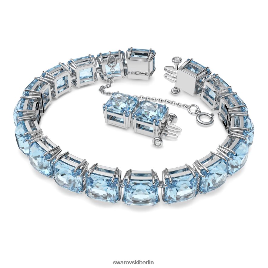 Swarovski Millenia-Armband quadratischer Schliff, blau, rhodiniert Schmuck HLT448565