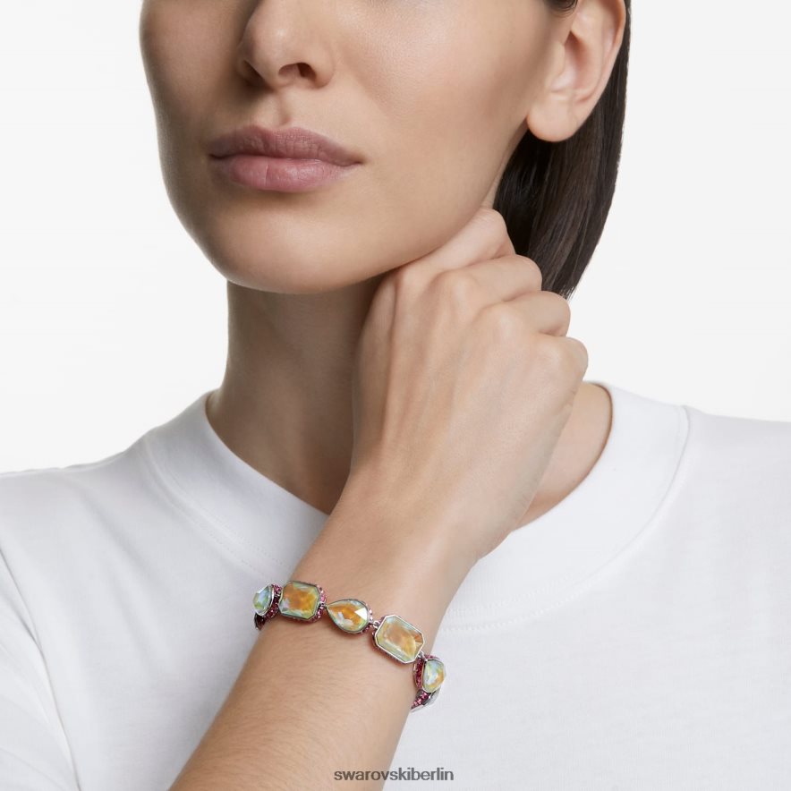 Swarovski Orbita-Armband Magnetverschluss, gemischte Schliffe, mehrfarbig, rhodiniert Schmuck HLT448582