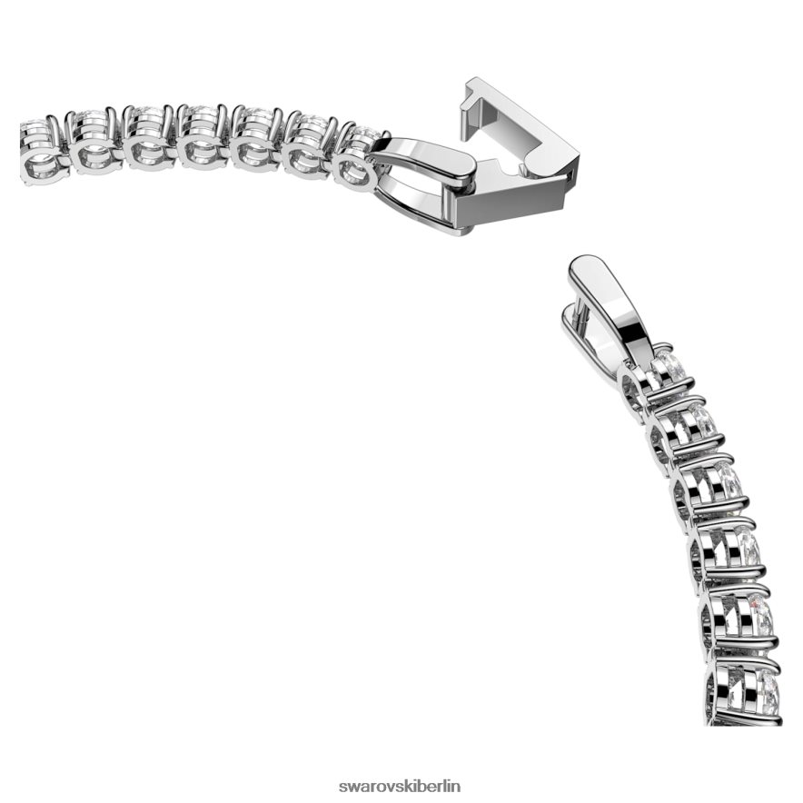 Swarovski Tennis-Deluxe-Armband Rundschliff, weiß, rhodiniert Schmuck HLT448556