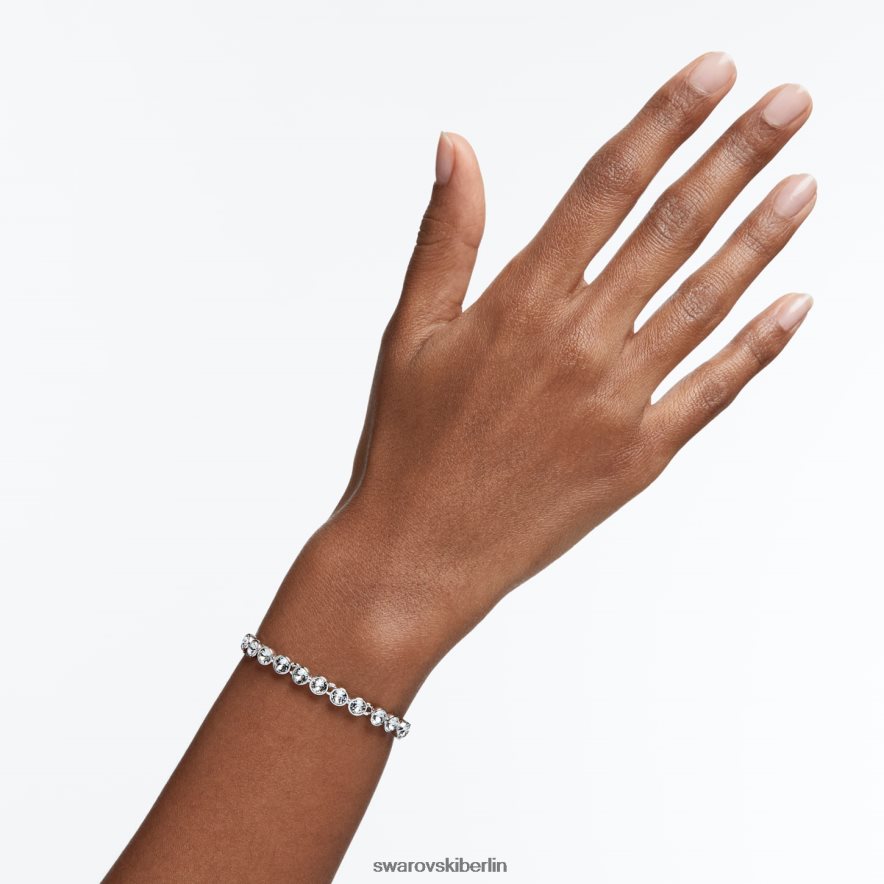 Swarovski Tennisarmband Rundschliff, weiß, rhodiniert Schmuck HLT448548