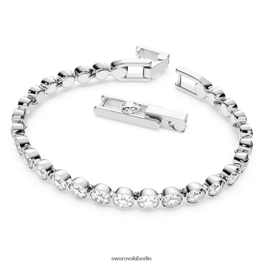 Swarovski Tennisarmband Rundschliff, weiß, rhodiniert Schmuck HLT448548