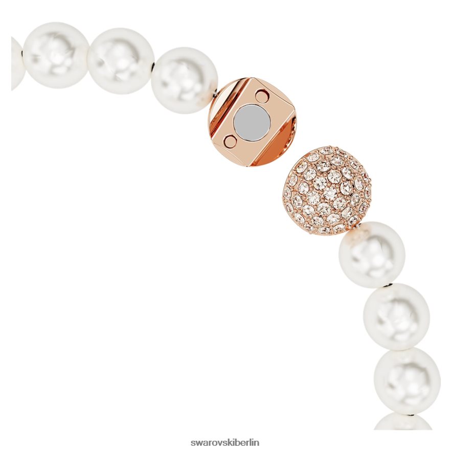 Swarovski schönes Armband Feder, weiß, rosévergoldet Schmuck HLT448575